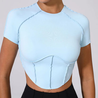 Cloud Hide Super Sexy Yoga Shirts Women Sports Tank Crop Tops Running T Shirt Workout Short Sleeve T-shirts Fitness Sportswear
