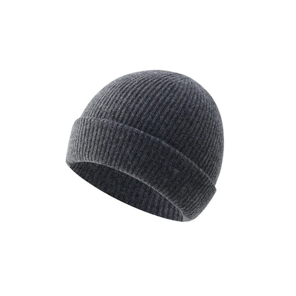 DjzDsm High Quality 100% Cashmere Knitted Hat for Men Casual Beanie Hat Thicken Cap Winter Soft Warm Cashmere Caps