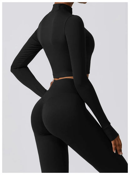 Women 2/3pcs Workout Outfits Yoga Sets Sportswear Gym Workout Clothing Tracksuit High Waist Leggings and Stretch Sports Bra