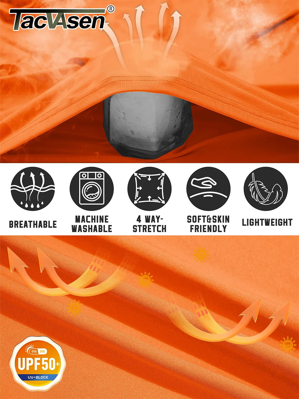 TACVASEN UPF 50+ TANK TOPS Quick Dry Sleeveless T-shirts Mens Summer Gym Fitness Running Tee Shirts Trainning tshirts Swimming