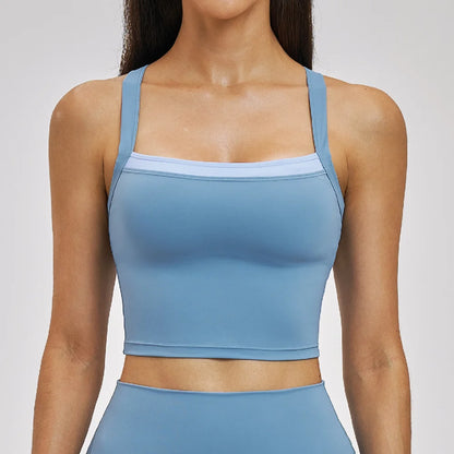 Yoga Vest Women's Shockproof Sports Underwear Gym Fitness Top Yoga Clothes Female Workout Underwear Running Push Up Sports Vest