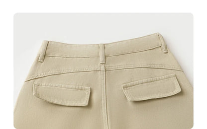 CHIC VEN Women Jeans Solid Loose Casual New Split Wide Leg Denim Pant Workwear Female Trousers Spring Autumn 2025