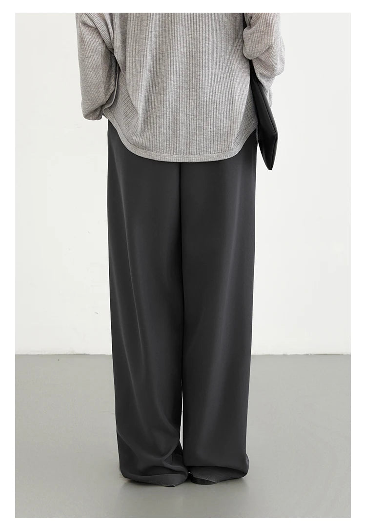 CHIC VEN Women Pants New Casual High Waisted Female Pleated Trousers Drooping Wide Leg Long Pant Office Lady Spring Summer 2025
