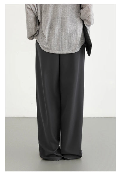 CHIC VEN Women Pants New Casual High Waisted Female Pleated Trousers Drooping Wide Leg Long Pant Office Lady Spring Summer 2025