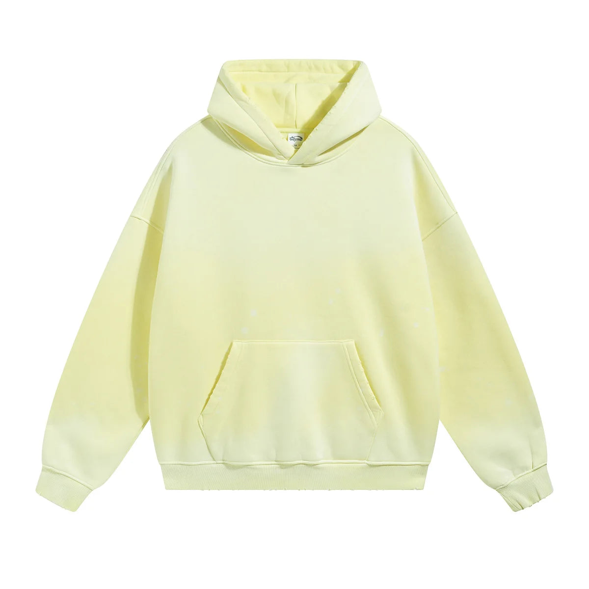 Custom LOGO autumn winter men's women's new white spray dyeing washing water 360G velvet cotton polyester sweatshirt sweatpants
