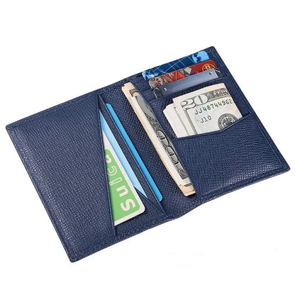 Customized Initials Genuine Leather Card Holder Bank Card Multi Card Slot Business Card Bag Commuter Wallet Men's Cover Wallet