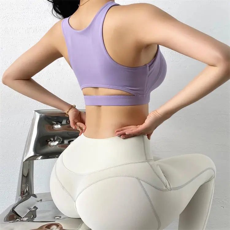Fitness Sports Bra Gym Woman Sexy Hollow Push Up High Impact Shockproof Underwear Naked Crop Top Mujer Workout Women'S Yoga Bra