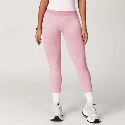 Custom LOGO Women's Seamless Sandblasting Yoga Pants High Waist Hip Lift Tight Running Sports Fitness Yoga Pants