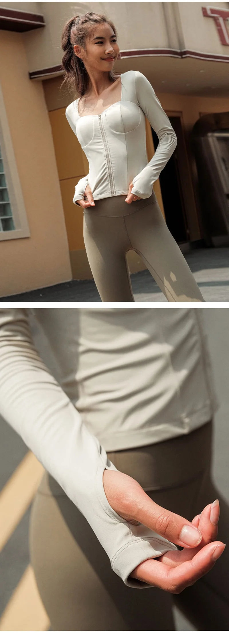 Cloud Hide SEXY Zipper Sports Jacket for Women Long Sleeve Black Yoga Shirt Gym Fitness Coat Running Autumn Winter Workout Top
