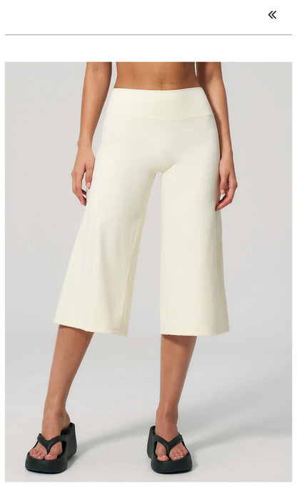 TRY TO BN Wide Leg Yoga Medium Pants Women Naked Feel High Waist Tummy Control Buttery Soft Gym Fitness Running Workout Bottoms