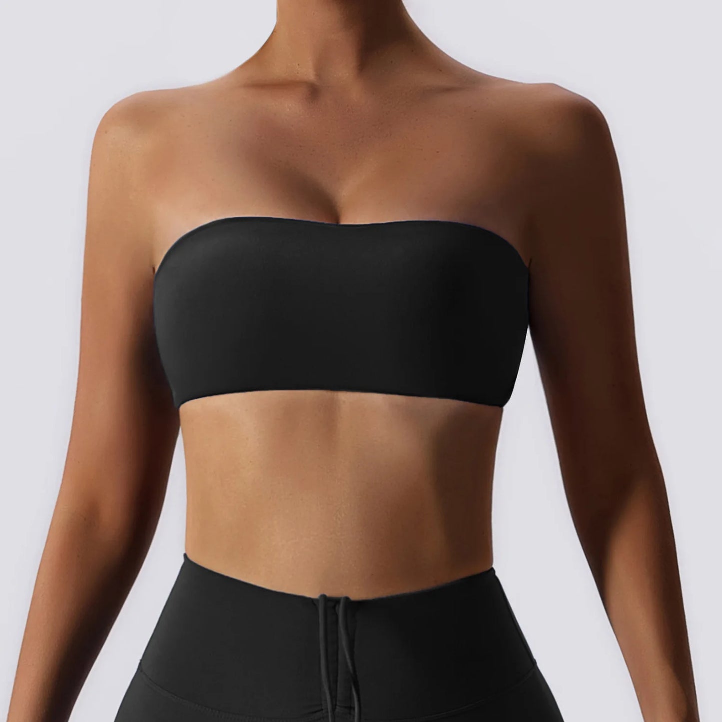 Summer Strapless Sports Bra Gym Women Quick-Drying Yoga Clothes Women Tube Top Fitness Chest Wrap Underwear Workout Bra Female