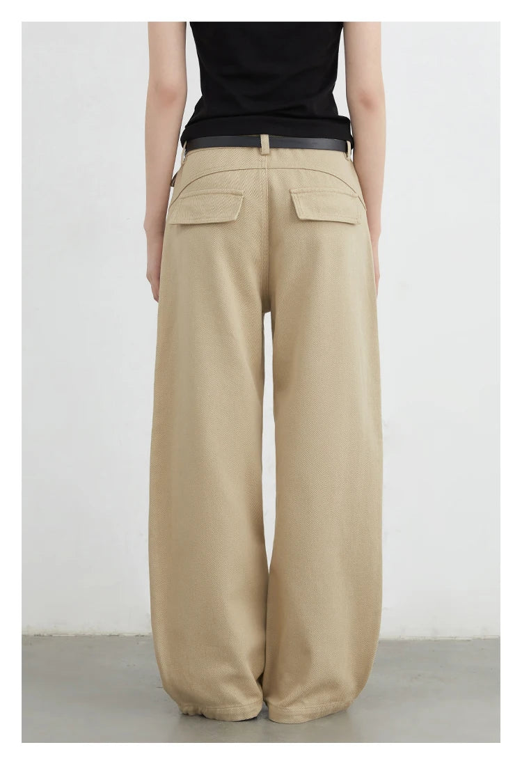 CHIC VEN Women Jeans Solid Loose Casual New Split Wide Leg Denim Pant Workwear Female Trousers Spring Autumn 2025