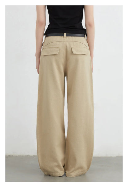 CHIC VEN Women Jeans Solid Loose Casual New Split Wide Leg Denim Pant Workwear Female Trousers Spring Autumn 2025