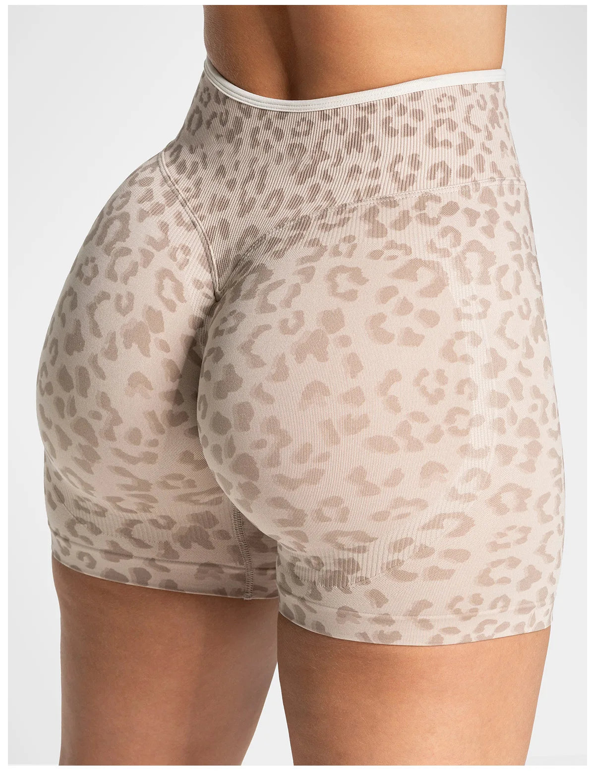 Leopard Print Yoga Shorts Women Seamless High Waist Workout Shorts Fitness Yoga Lift Butt Fitness Yoga Gym Running Short Pants