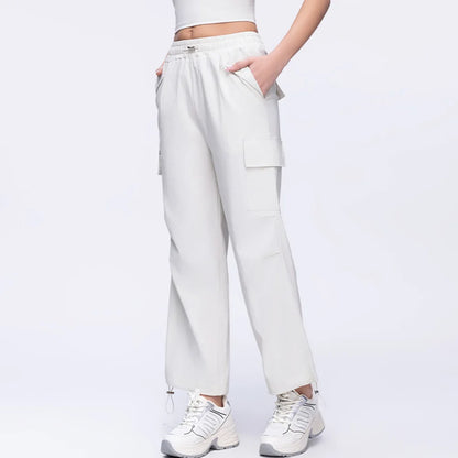 New Summer Outdoor Sports Women High Waisted Pants Straight Leg Casual Pants Gym Slimming Sweatpants Outdoor Sports RunningPants