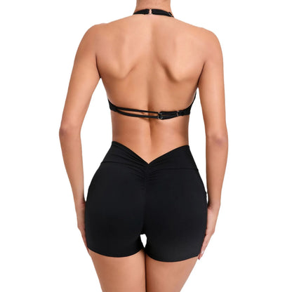 Sexy wo-piece Shockproof Sports Suits Women Gym Set Women Tracksuit Running Quick-Dry Sports Vest Female Fitness Yoga Set
