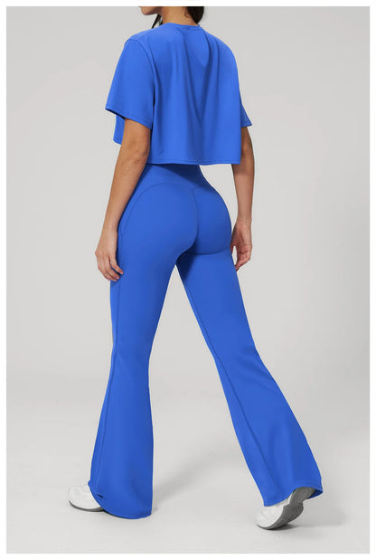 Custom LOGO women's yoga clothes, short sleeves, tight quick-drying trousers, fitness clothes, high-intensity sports suits