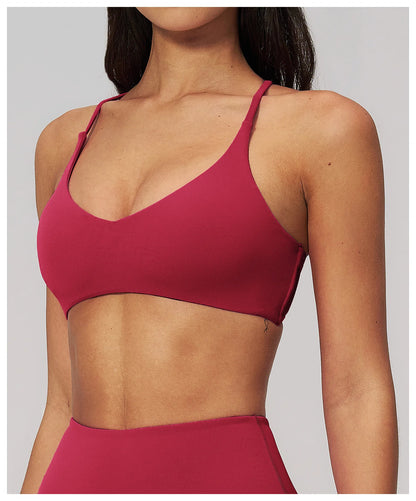 Women Cross Back Sports Underwear Breathable Yoga Bra Shockproof Fitness Top Gym Workout Underwear Female Sports Yoga Crop Top