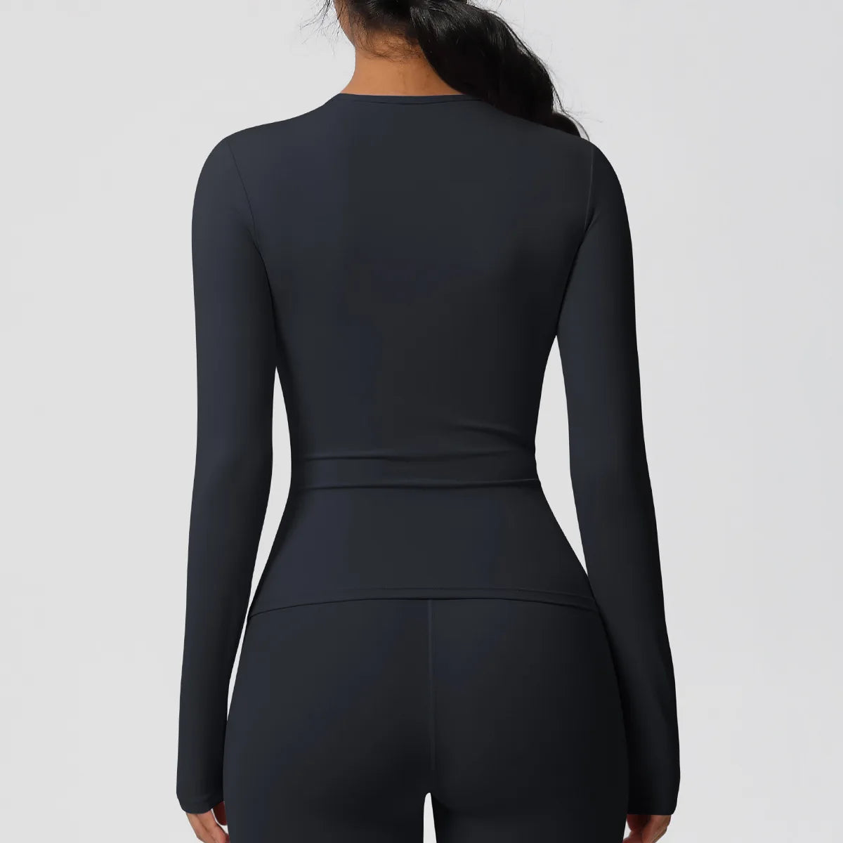 SWELTERING Women Yoga T-shirts Sports Top Long Sleeve Gym Workout Running Shirts Exposed Navel Quick Dry Fitness Gym Sport Wear