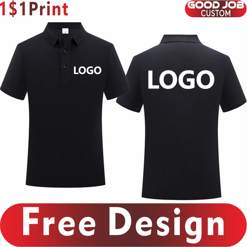 100% Cotton Polo Custom Logo High Quality Solid Color Polo Printing Design Company Clothing Embroidery Personality Brand