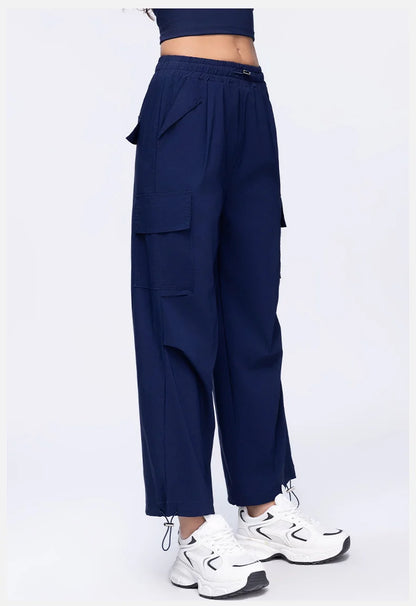 New Summer Outdoor Sports Women High Waisted Pants Straight Leg Casual Pants Gym Slimming Sweatpants Outdoor Sports RunningPants