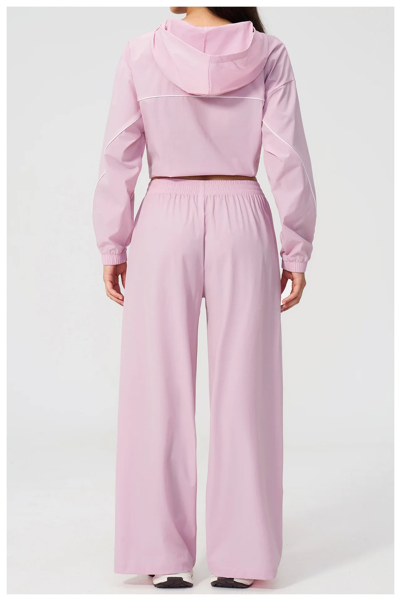 New Summer Sun Protection Set Yoga Set Women Two Piece Tracksuit Yoga Long Sleeved Wide-leg Pants Running Set Outdoor Sportswear