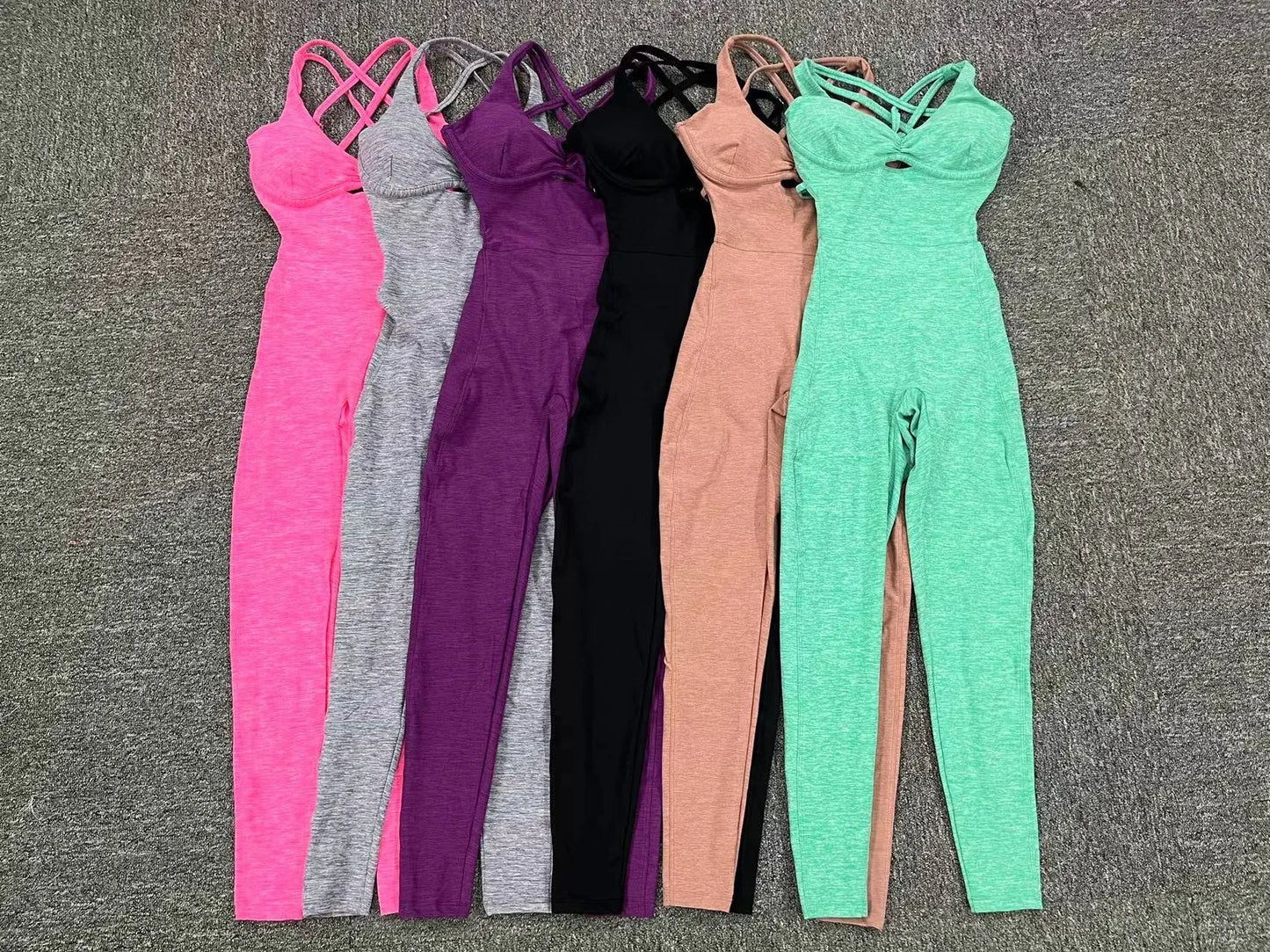 Women Gym Jumpsuit Female Yoga Set Workout One-piece Suit Women Sports Push Up Yoga Clothes Backless Activewear Fitness Set