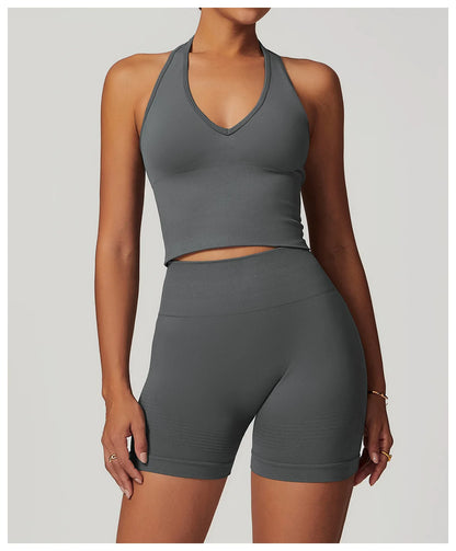 Sexy Seamless Sports Bras Halter Yoga Bra Women Fitness Gym Top Shockproof Running Workout Fast Dry Underwear Female Yoga Vest