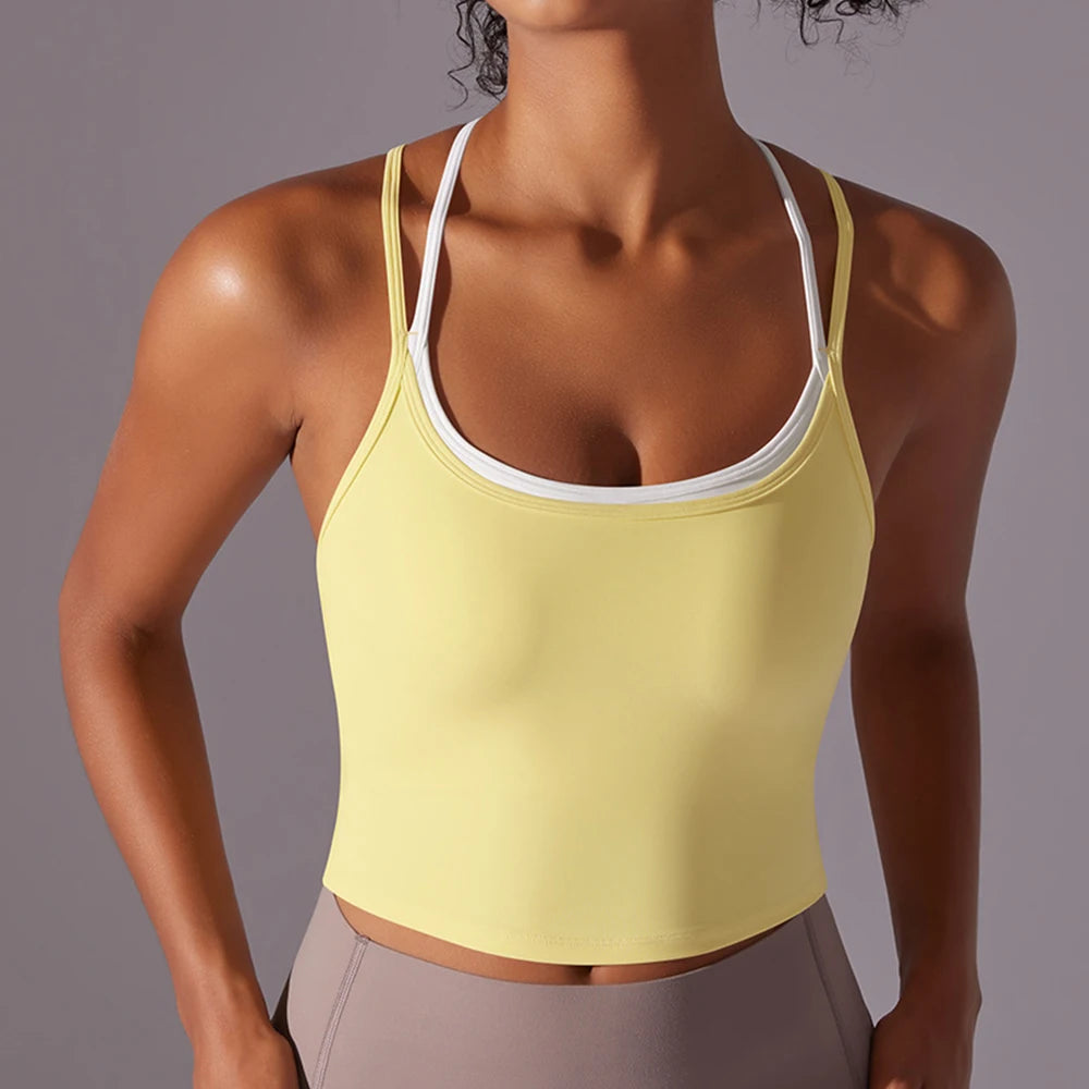 Women Solid Color Fitness Yoga Bra Gym Yoga Top Backless Workout Top Female Push Up Running Sport Bra Sports Underwear Yoga Vest