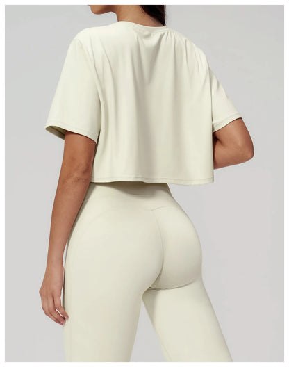 Ropa Mujer Yoga Sports T-Shirts Women Fitness Short Sleeve Gym Workout Shirts Female Outdoor Running Active Wear Sports Shirts