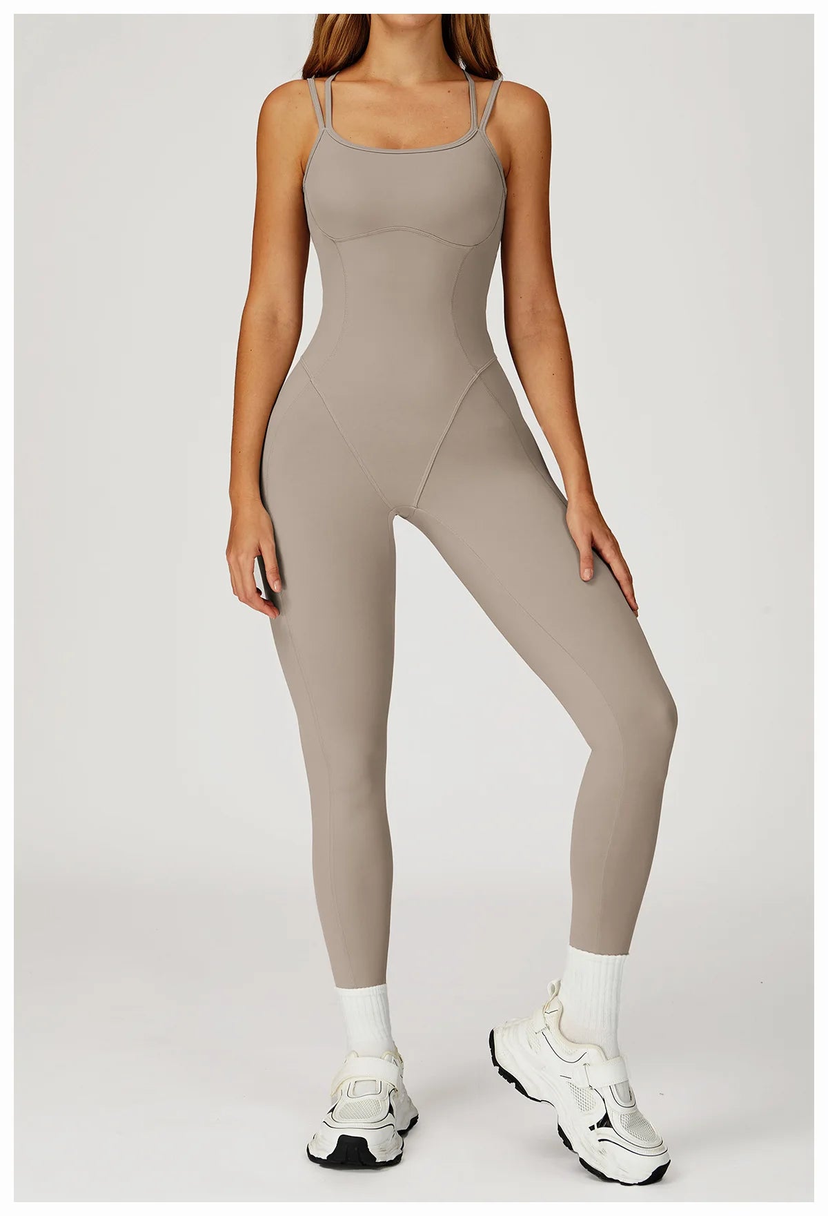 Hearuisavy Female Jumpsuit Long Elegant Sports Bodysuit Woman Gym Clothes Strappy Fitness Overalls Push Up Pilates Yoga Leotard
