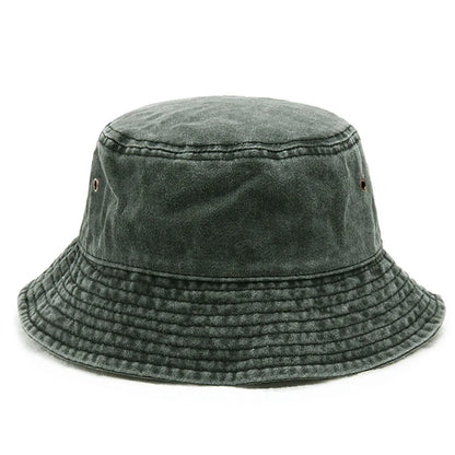 Personalized Custom Text Logo Embroidery Men's Bucket Hats Women's Washed Cotton Summer Sun Hats Wholesale Dropshipping