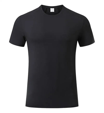 #51112-XIYU Custom LOGO Print Plain Gym T-shirt Men Summer Fitness O-Neck Short Sleeve T shirt Cotton Slim Fit Workout Tees Tops