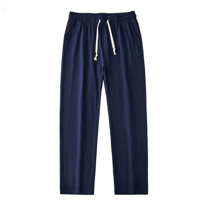 Men's 180G Combed Cotton Sport Pants Solid Color Straight Sweatpants Comfortable Casual Spring Autumn Homewear Men's pants