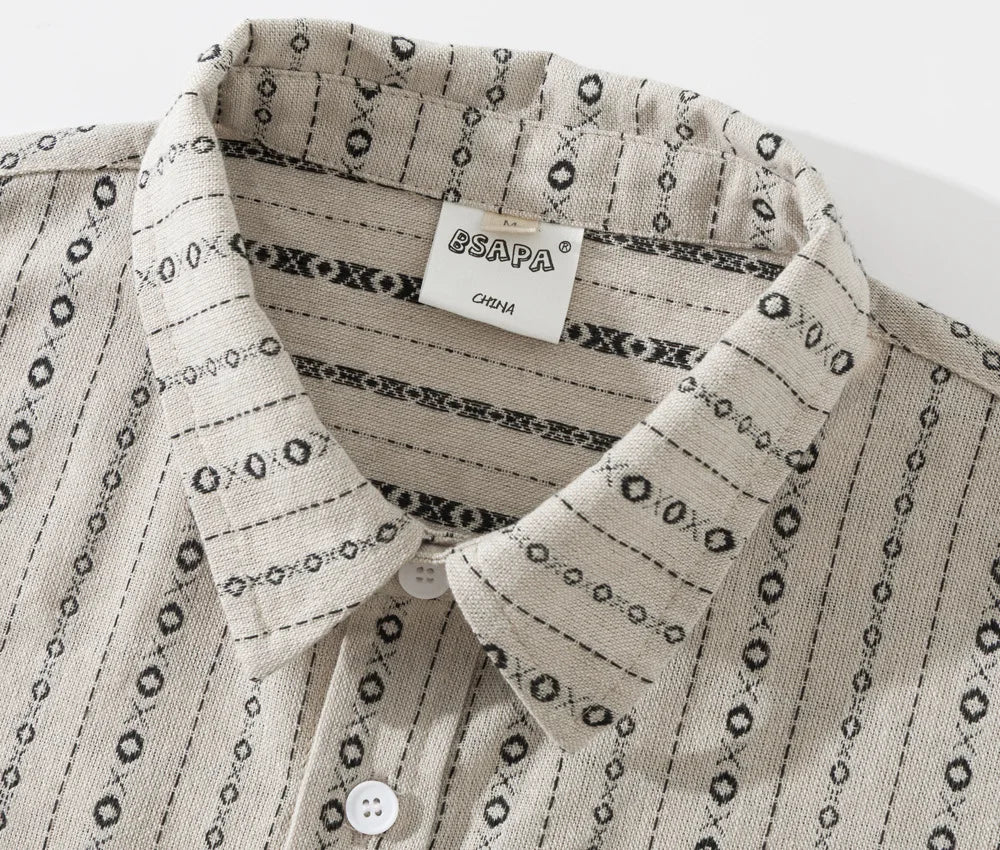 2026 New Japanese Retro Amekaji Ethnic Style Striped workwear shirt for men and women, loose artistic youth long sleeved shirt