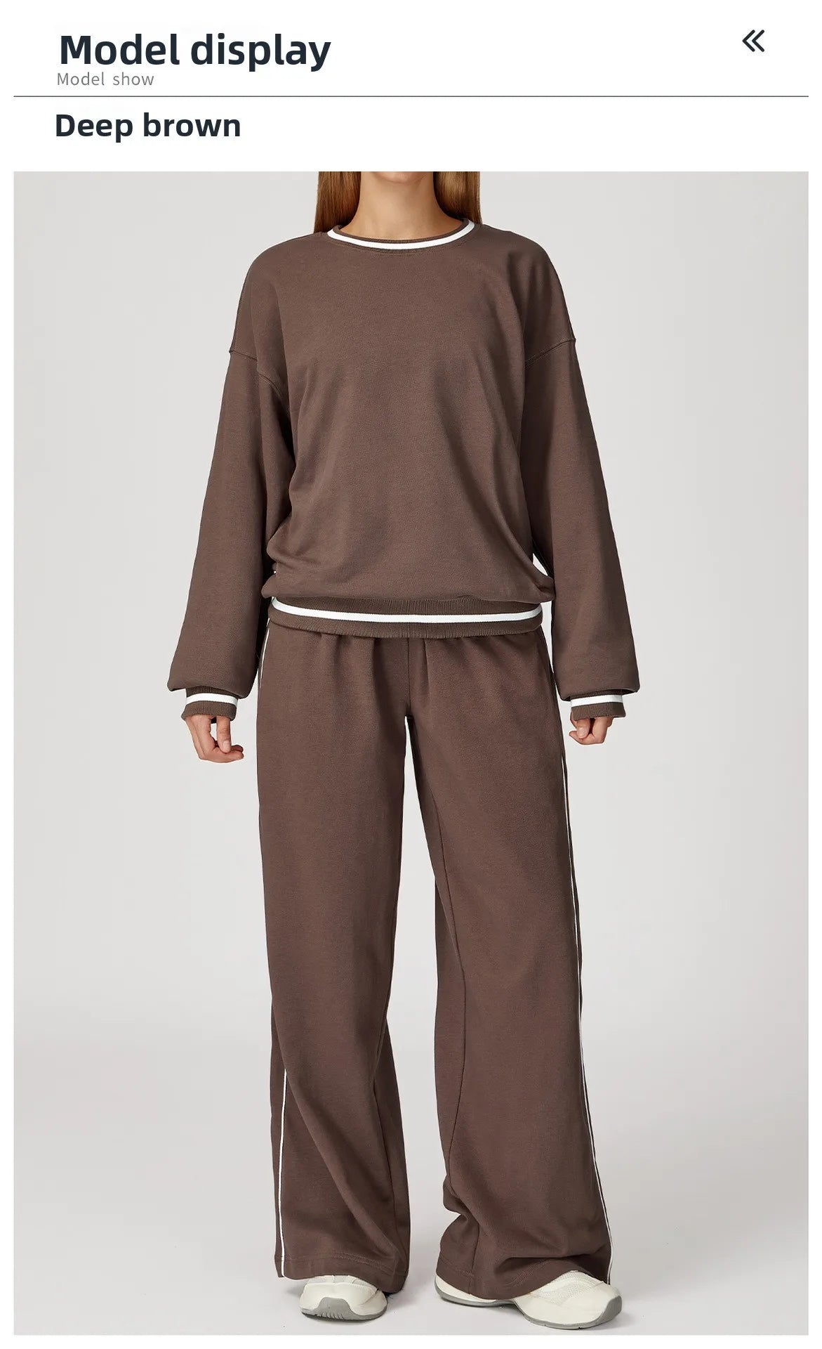 Custom LOGO women's new casual sweater wide-leg trousers comfortable outdoor fashion sports jogging shorts cycling two-piece set