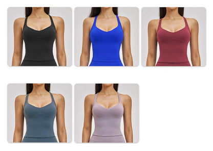 Shockproof Sports Vest Women Gym Fitness Top Sleeveless Yoga Clothes Female Training Sports Underwear Workout Vest Yoga Bras