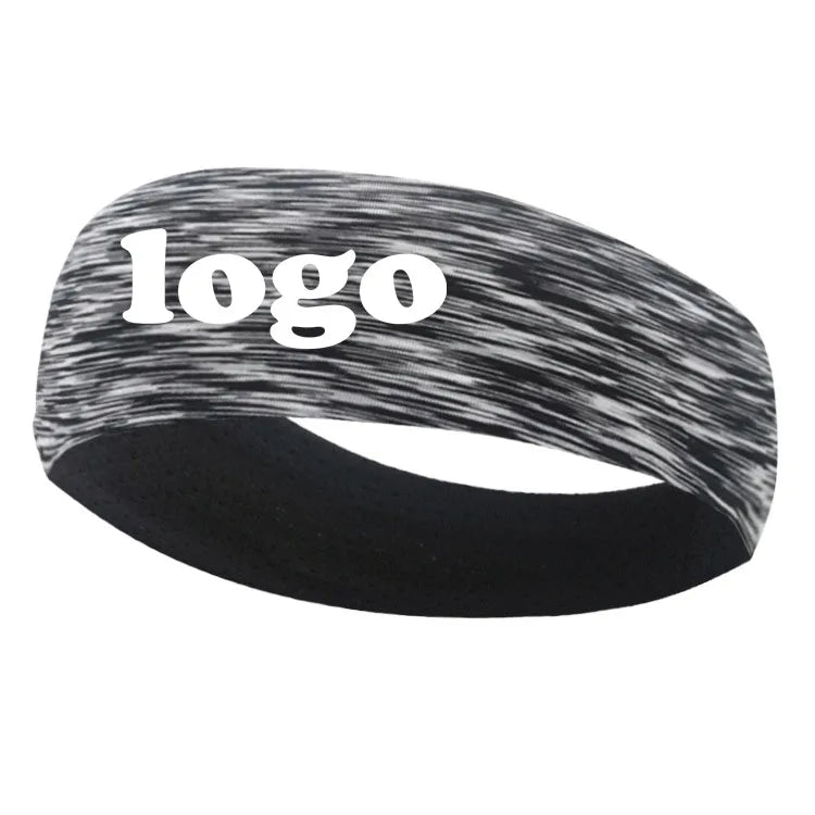 Custom Logo Sports Headband Double Breathable Anti-Perspirant Headband Yoga Running Fitness Elastic Perspirant Hood Kerchief