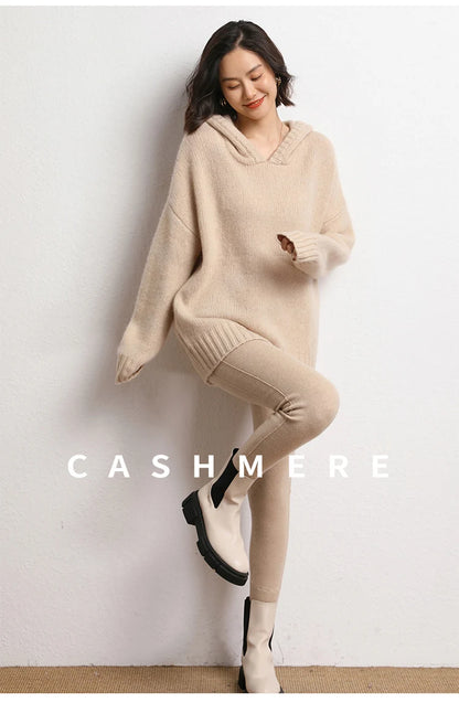 High Quality Women 100% Cashmere Legging Basic Soft elastic Pants Autumn Winter Cashmere Knitted Legging Trousers Warm Comfy