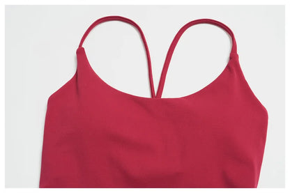 TRY TO BN Yoga Jumpsuit Shorts Cross Beautiful Back Sportswear Fitness Bodysuit One Piece Set Workout Running Gym Women Clothing