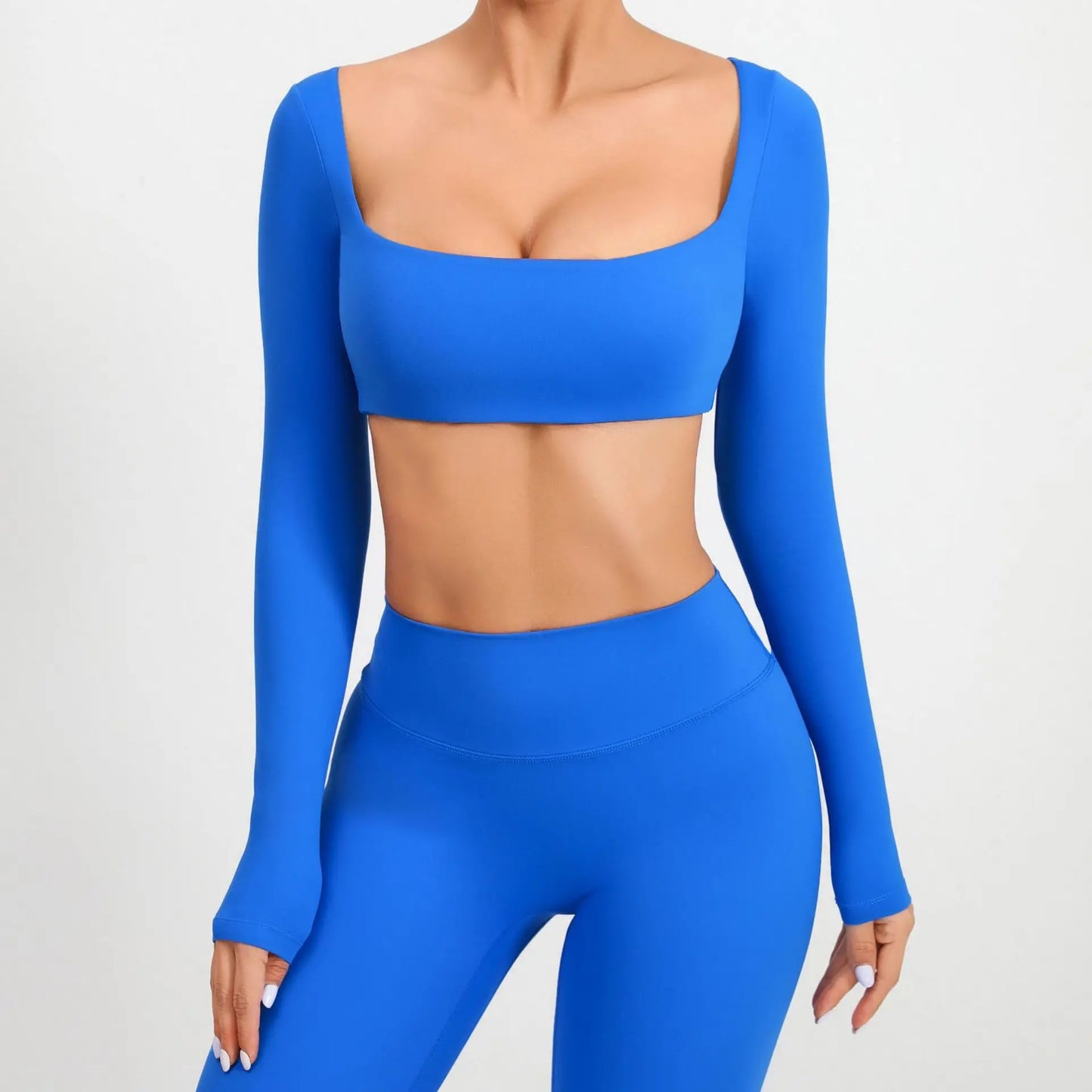 Women Yoga Shirts Crop Top Sexy Long Sleeves Shirts for Women Yoga Sports Fitness Sport Gym Clothes Running Push Up Workout Tops
