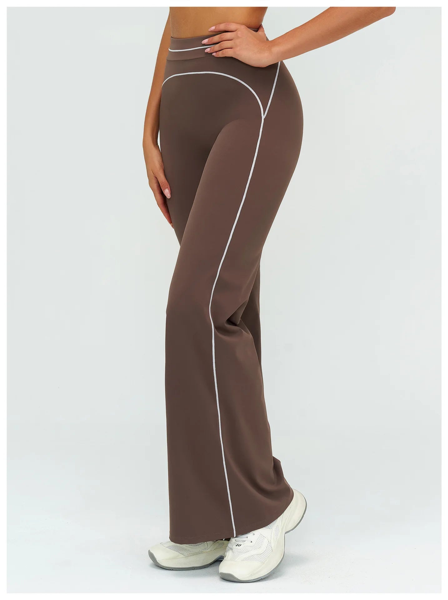 High Waist Yoga Wide Leg Pants Women Gym Fitness Bell-bottoms Pants Push Up Sports Trousers Female Casual Workout Flared Pants