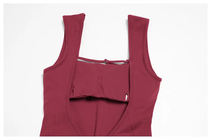 TRY TO BN Women Yoga Jumpsuit Beautiful Back High Strength Fitness Workout Bodysuit One Piece Sportswear Flare Pants Gym Clothes
