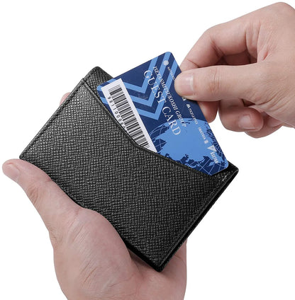 Customized Initials Genuine Leather Card Holder Bank Card Multi Card Slot Business Card Bag Commuter Wallet Men's Cover Wallet