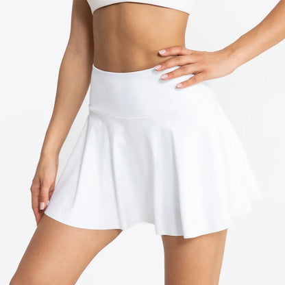 Women Pleated Tennis Skirt with Pockets Shorts Athletic Skirts Crossover High Waisted Athletic Golf Skorts Workout Sports Skirts