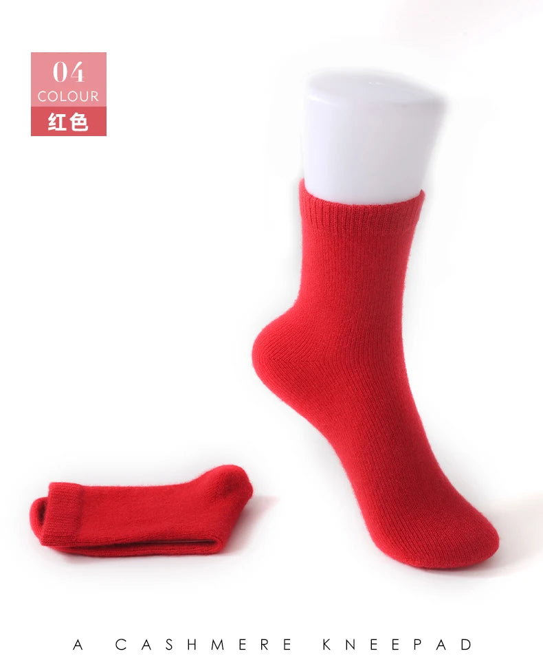 DjzDsm Men's Pure Cashmere Knitted Socks, Casual Medium Tube Socks, Antibacterial and Deodorizing Men's Socks, Warm and Elastic