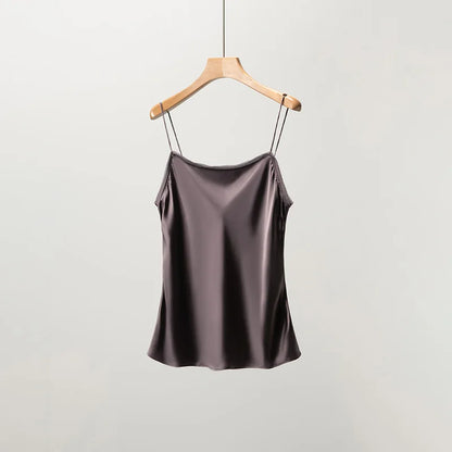 YOLANFAIRY 93% Real Mulberry Silk Camis Woman Clothing 2026 High Quality Silk Satin Tops Women's Tanks Top Sleeveless Basicwear