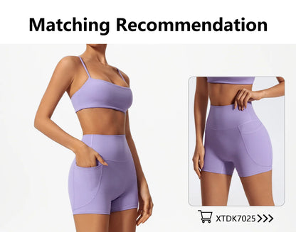 Summer Sling Yoga Bra Women Gym Workout Push Up Brassiere Female Outdoors Sports Underwear Women Fitness Shockproof Crop Top