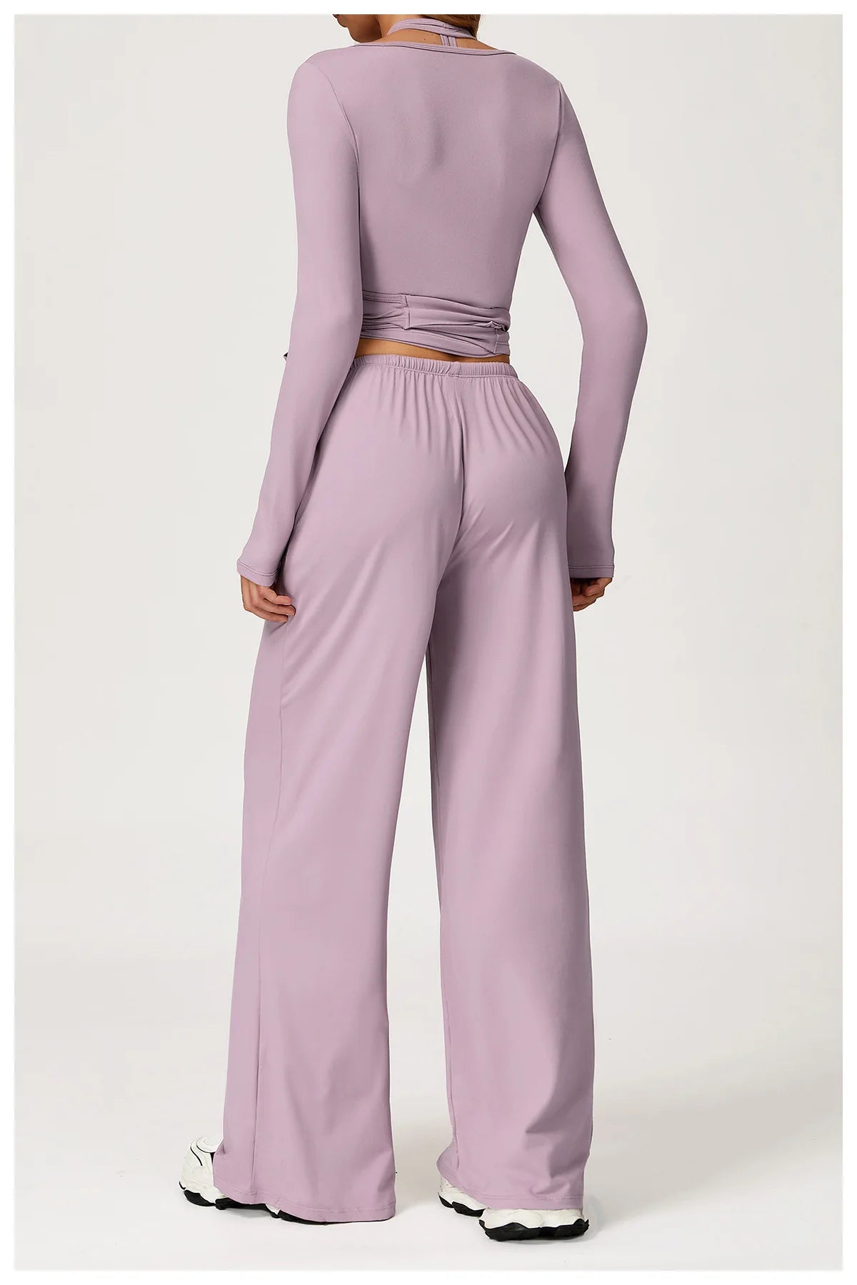 2/3PCS Fitness Suit Women Deep V Yoga Bra Flared pants Sports Suit Gym Tracksuits Female High Waist Bell Bottom Athletic Wear