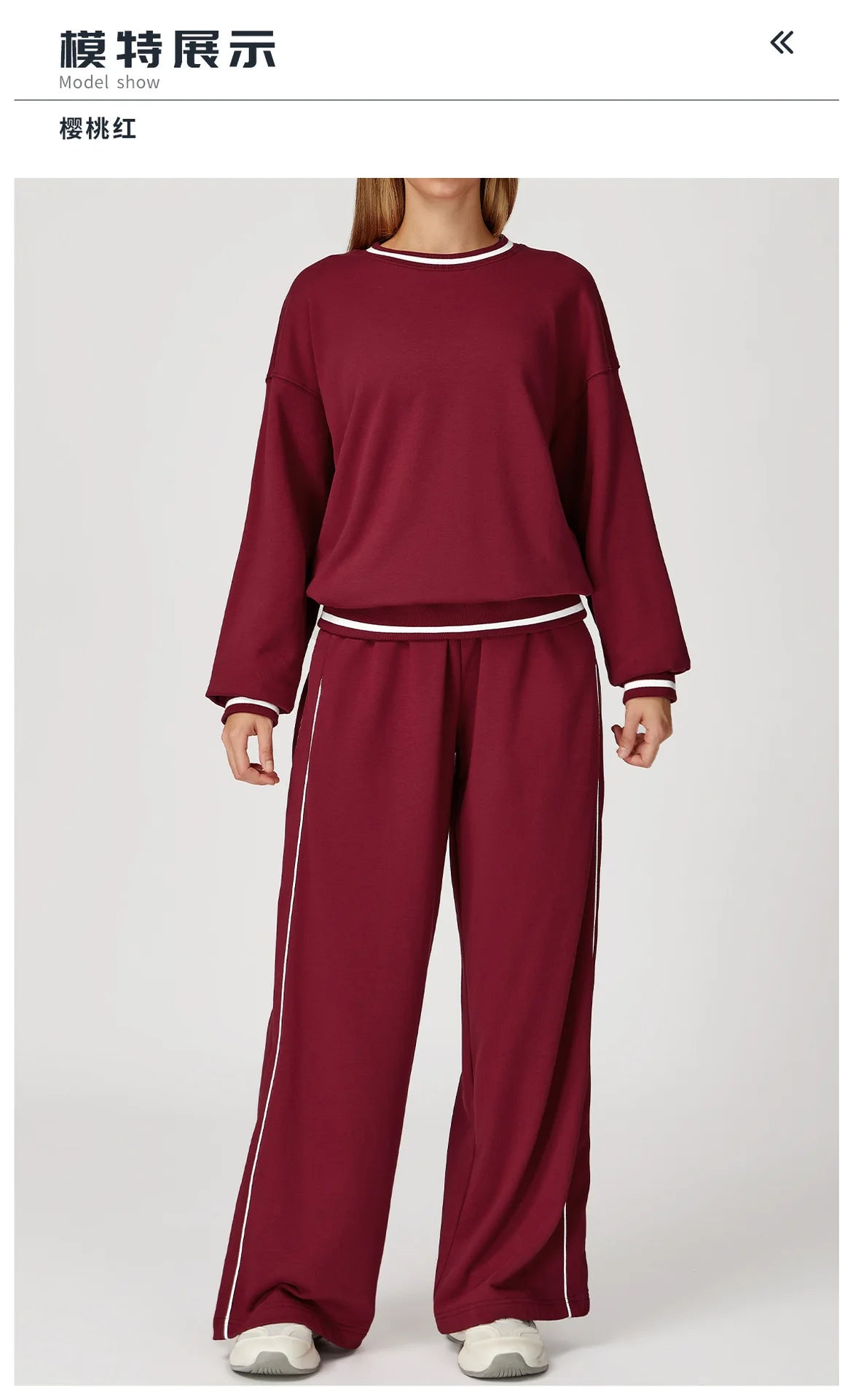 Custom LOGO women's new casual sweater wide-leg trousers comfortable outdoor fashion sports jogging shorts cycling two-piece set